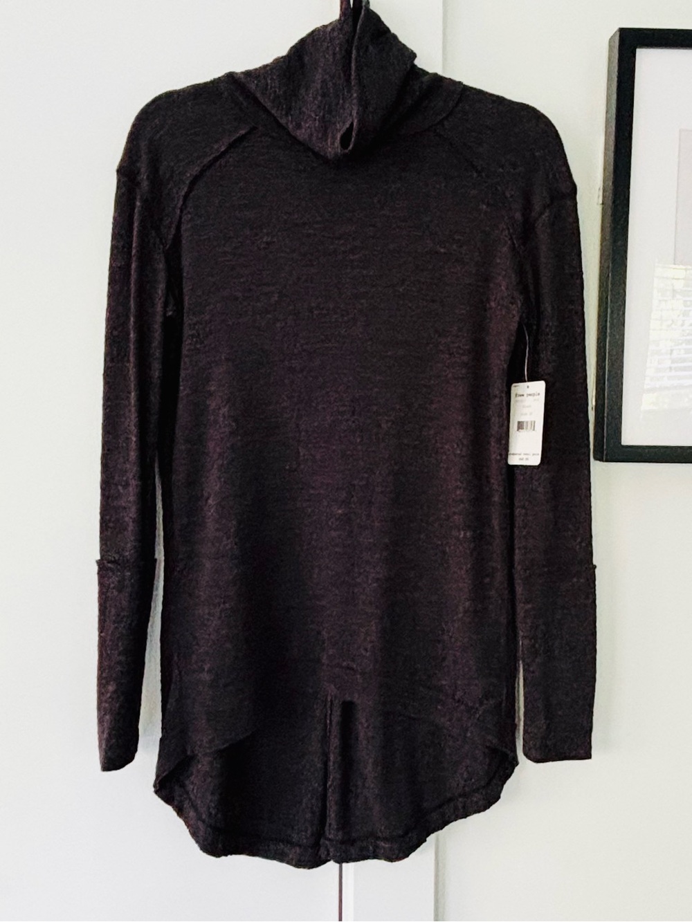 NWT Free People We the Free Turtleneck Sweater open back size XS
